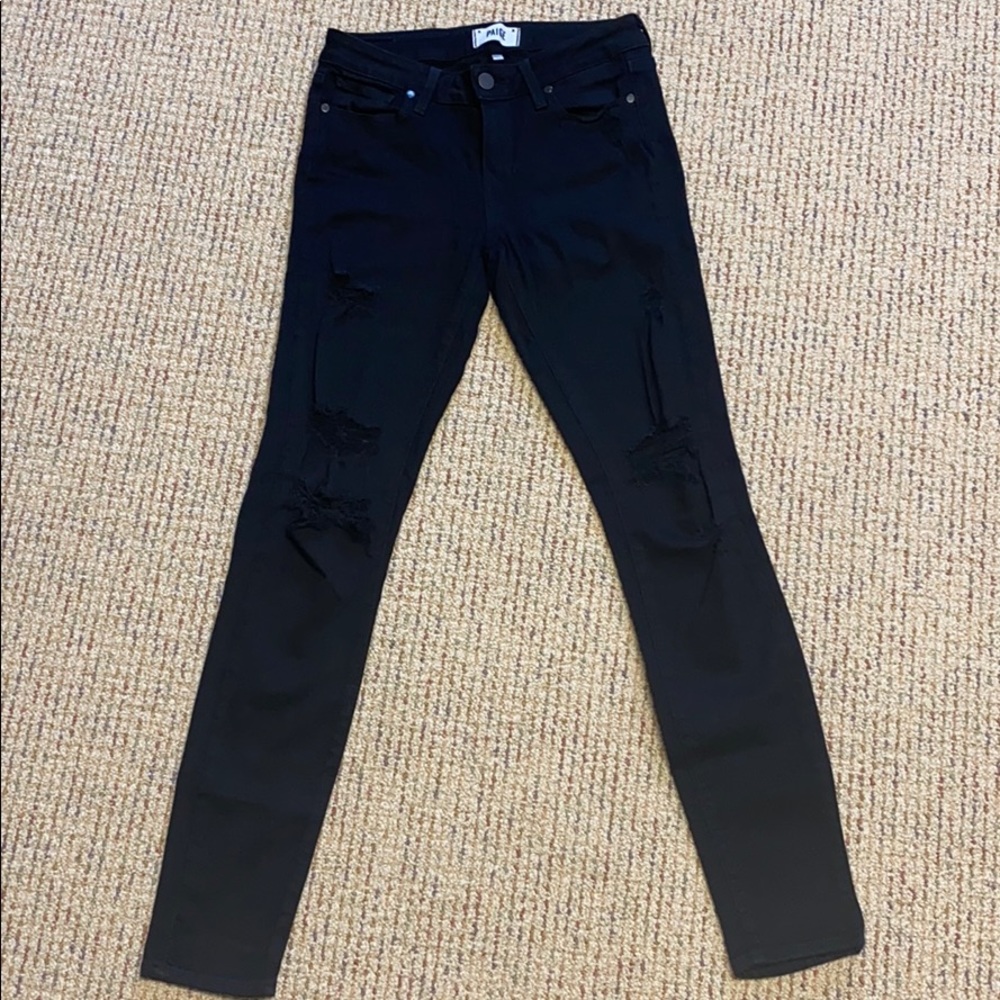 Paige Black Destroyed Denim Perfect Condition
